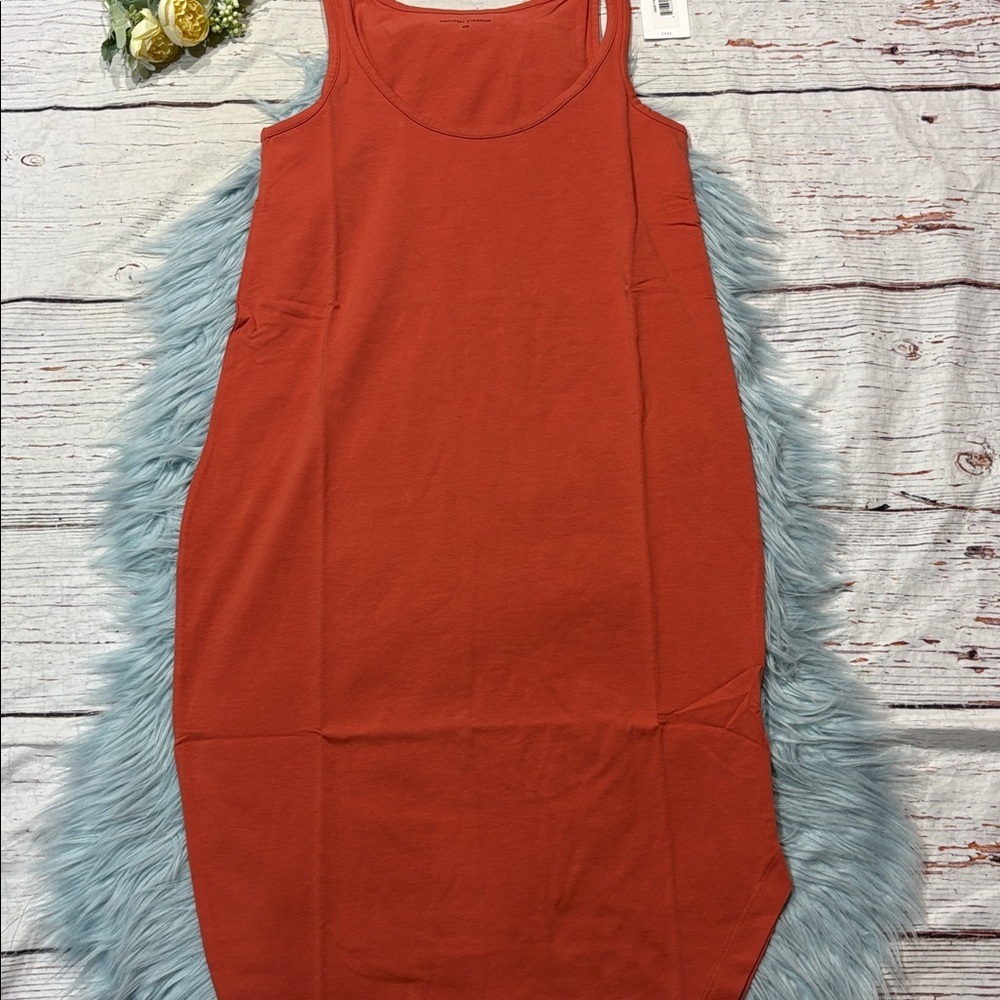 NWT Universal Standard Iconic Geneva Crew Neck Tank Dress Sun Fire - 4XS - Picture 6 of 9